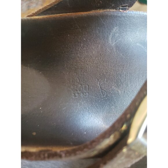 Birkenstock Gizeh Thong Sandal Sz 9/9.5 EU 40 Womens Metallic Gold Brown - Picture 14 of 14